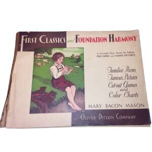 Vintage First Classics Foundation Harmony Piano Cards Sheet Music